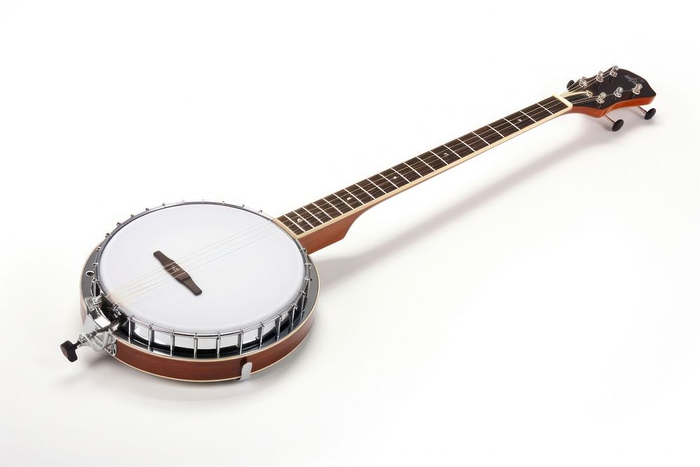 Banjo guitar white background performance. AI generated Image by rawpixel.