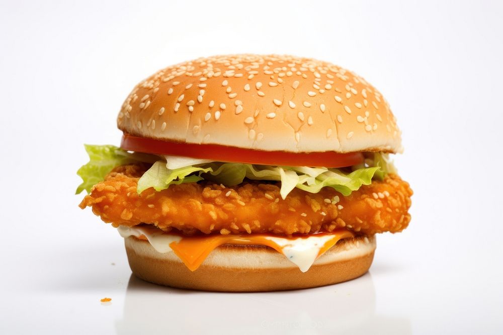 Burger food hamburger condiment. AI generated Image by rawpixel.