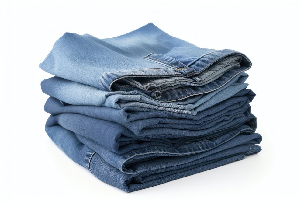 Jeans pants folded denim. AI generated Image by rawpixel.