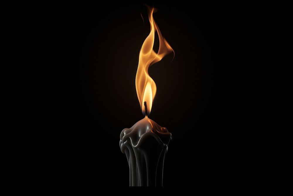Candle light black flame. AI generated Image by rawpixel.