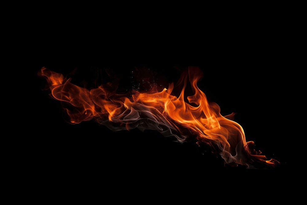 Fire abstract black flame. AI generated Image by rawpixel.