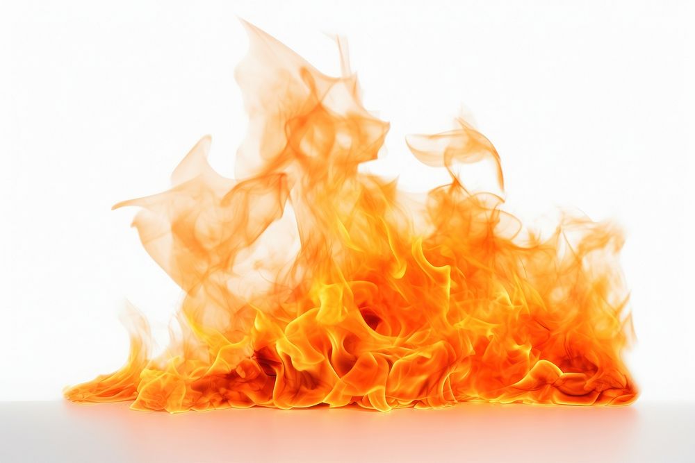 Bonfire person flame white background. AI generated Image by rawpixel.