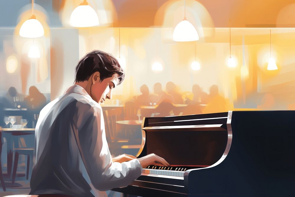 Piano keyboard musician pianist. AI generated Image by rawpixel.