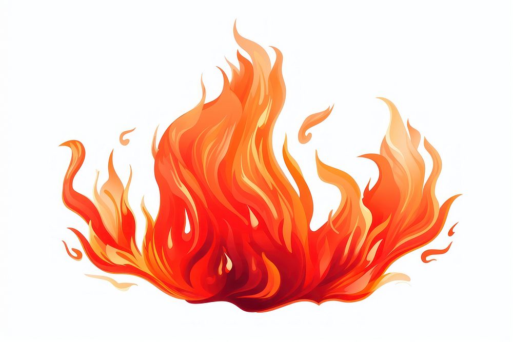 Flame fire white background creativity. AI generated Image by rawpixel.