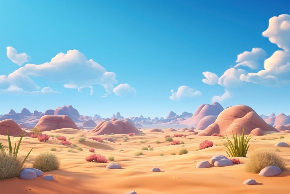 Landscape outdoors desert nature. AI generated Image by rawpixel.