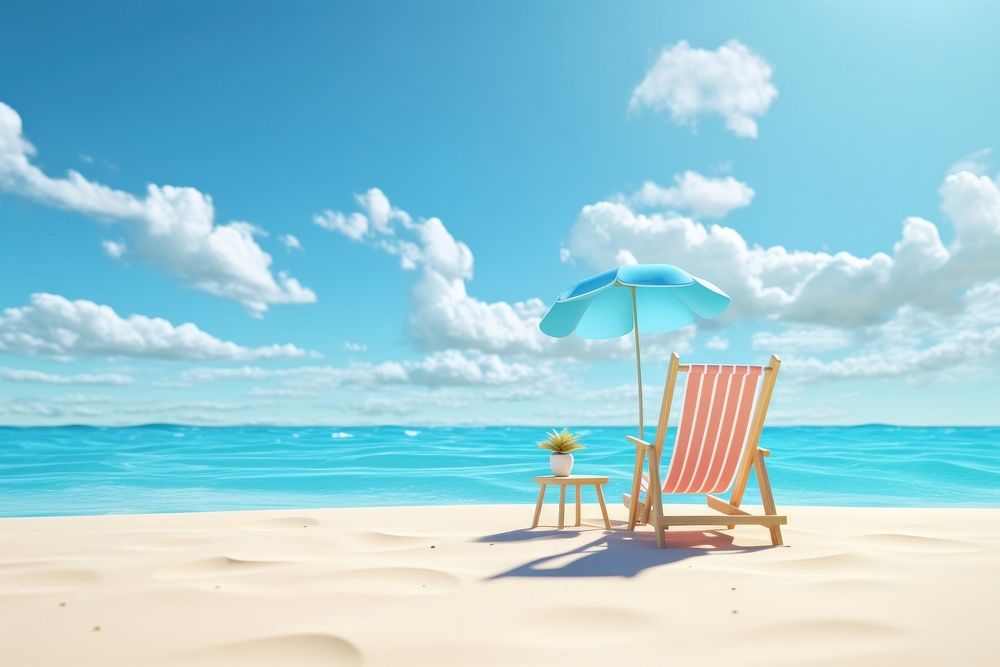 Summer beach sky furniture. AI generated Image by rawpixel.