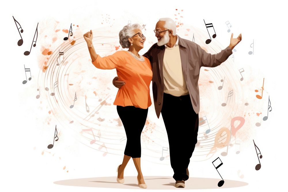 Dancing music adult white background. AI generated Image by rawpixel.