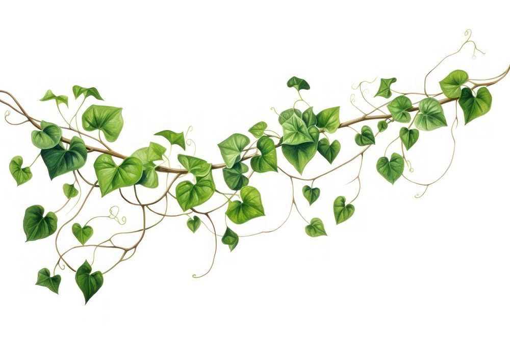 Plant leaf vine white background. | Free Photo Illustration - rawpixel