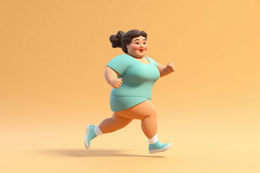 Cartoon exercising happiness vitality. AI generated Image by rawpixel.