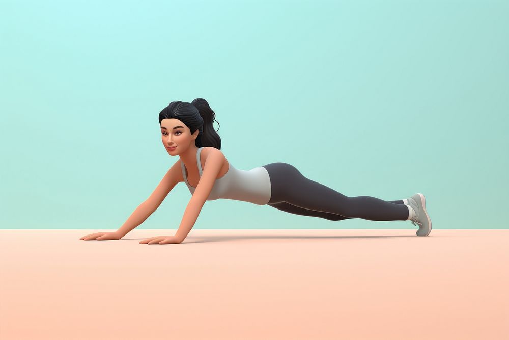 Exercise pilates sports adult. AI generated Image by rawpixel.