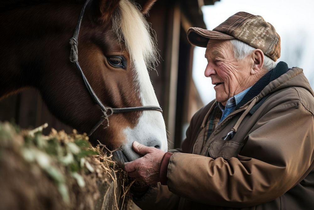 Horse outdoors mammal animal. AI generated Image by rawpixel.