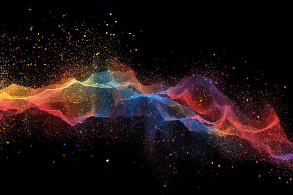 Pattern flowing nebula illuminated. 