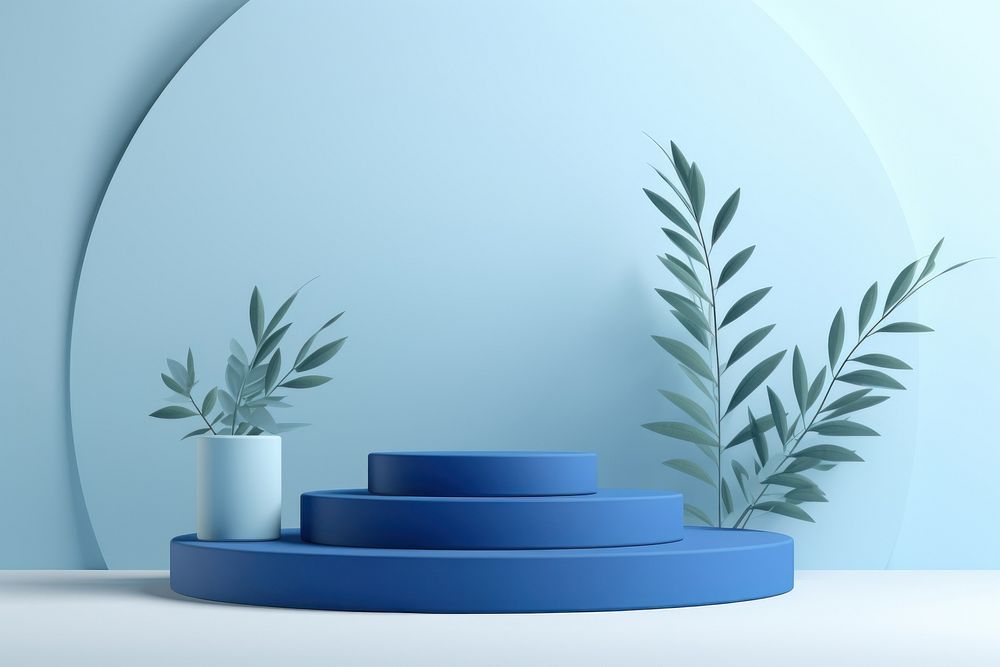 Plant blue decoration graphics. AI generated Image by rawpixel.