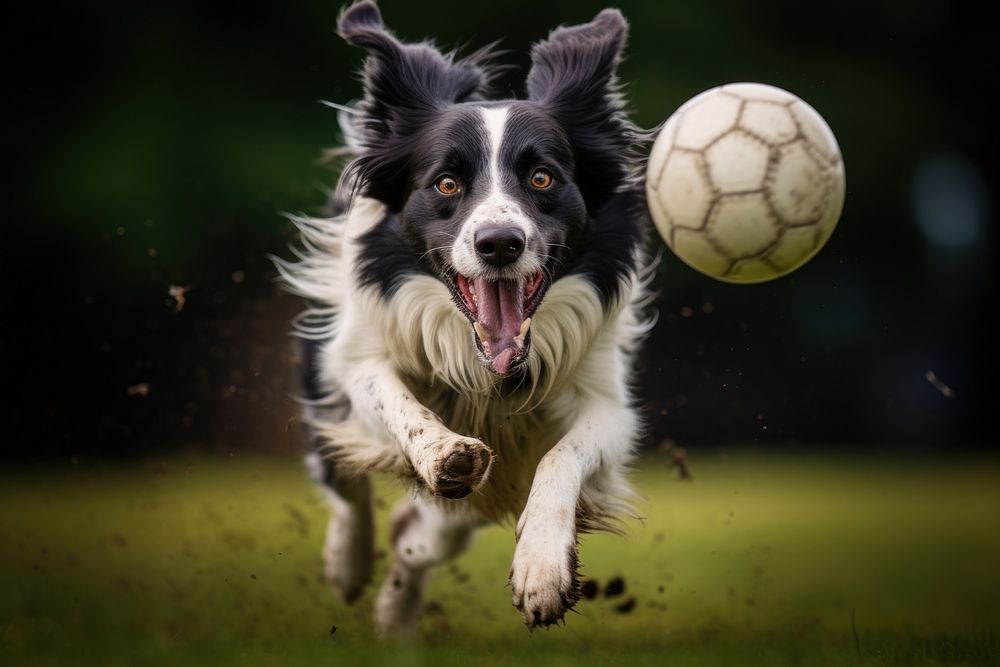 Ball dog football mammal. AI generated Image by rawpixel.