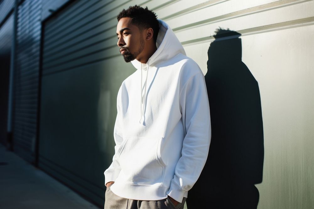 Sweatshirt hoodie adult white.