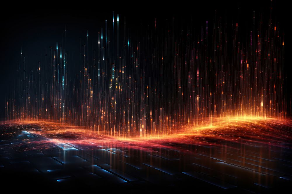 Fireworks glowing flowing light. AI generated Image by rawpixel.