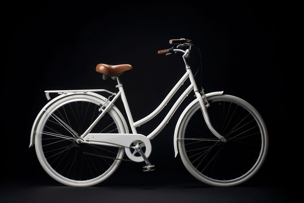 Bicycle vehicle wheel black background. AI generated Image by rawpixel.