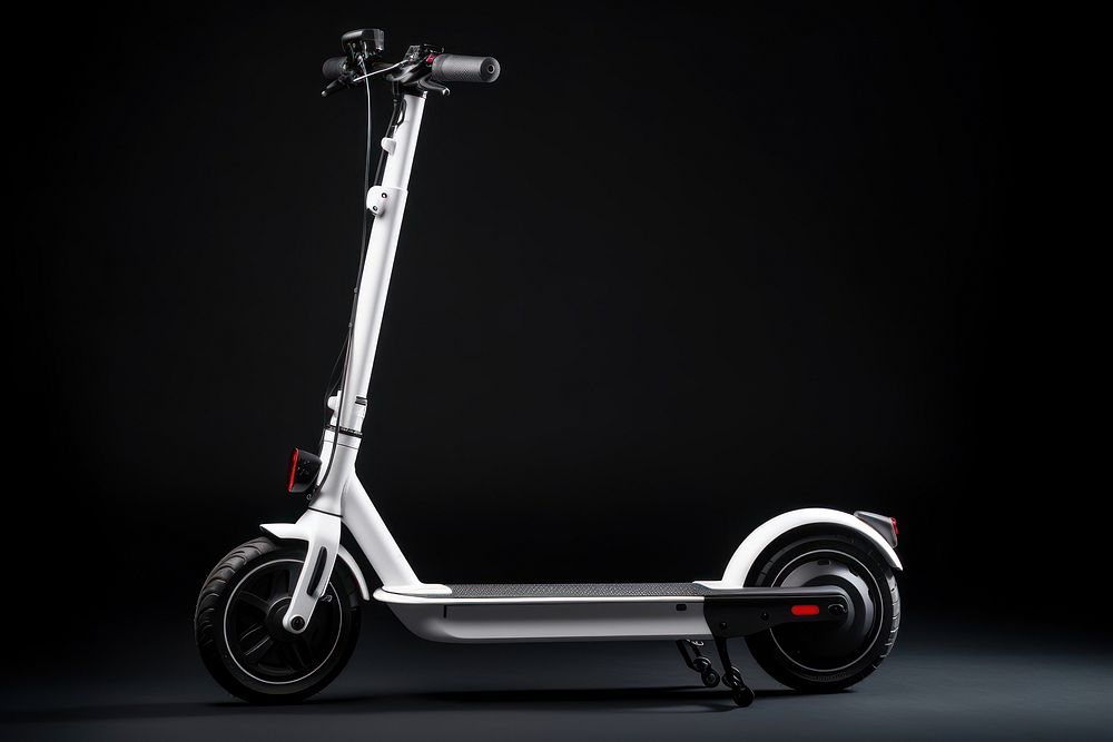 Scooter vehicle black background transportation. AI generated Image by rawpixel.