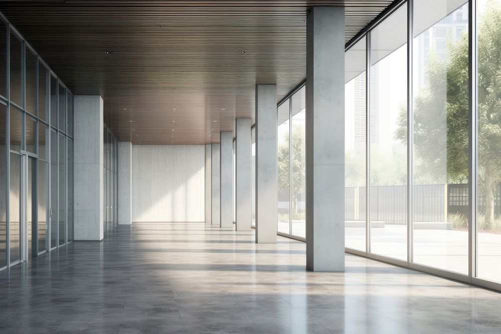 Architecture building corridor flooring.