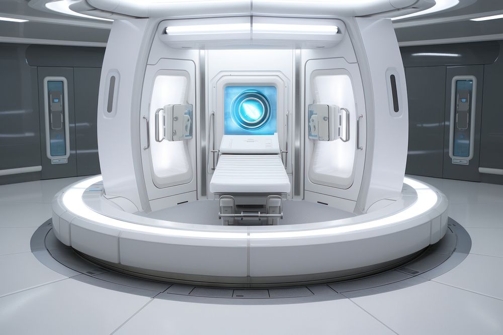 Architecture hospital technology futuristic. AI generated Image by rawpixel.