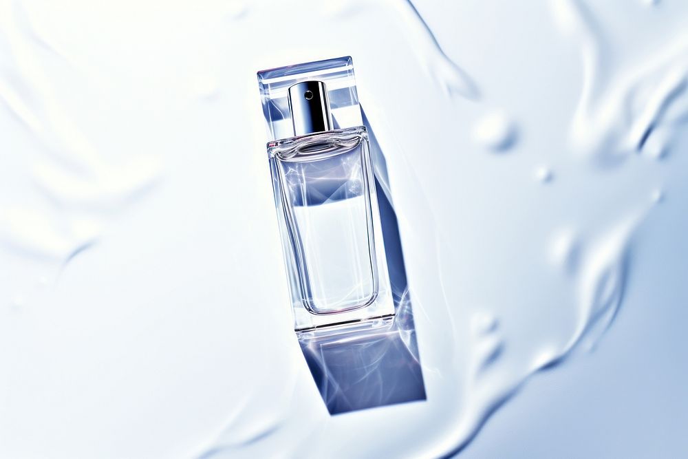 Perfume bottle cosmetics white. AI generated Image by rawpixel.