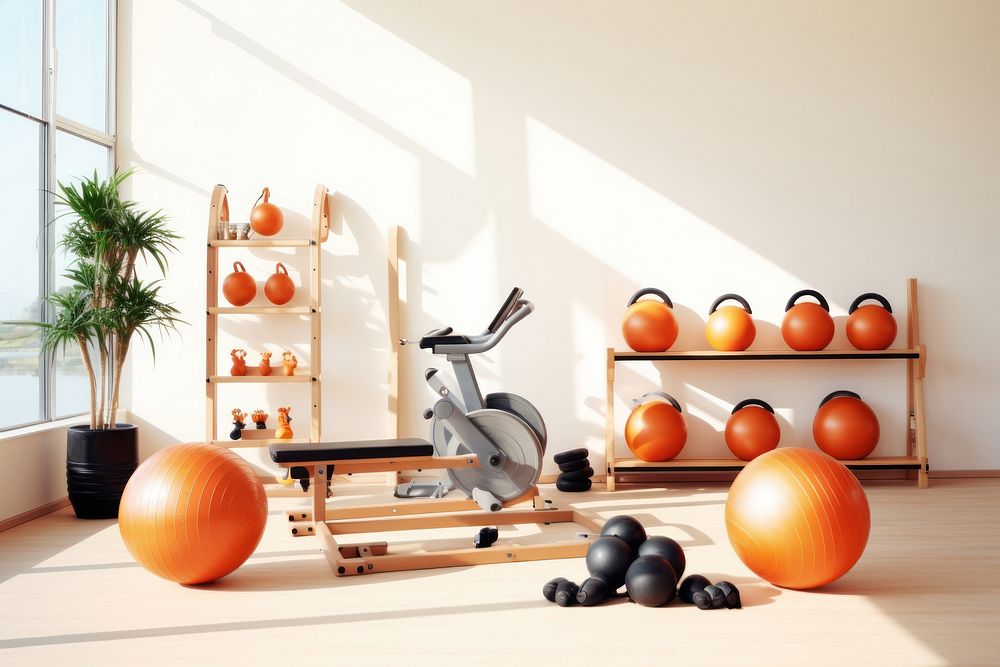 Sports gym equipment plant. AI generated Image by rawpixel.