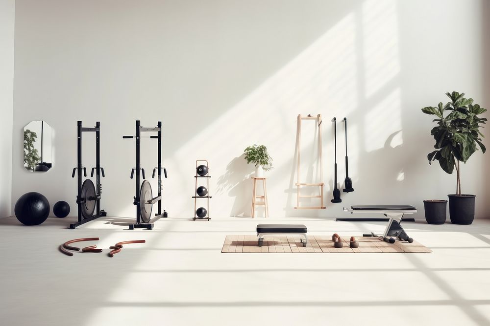 Sports gym day architecture. AI generated Image by rawpixel.