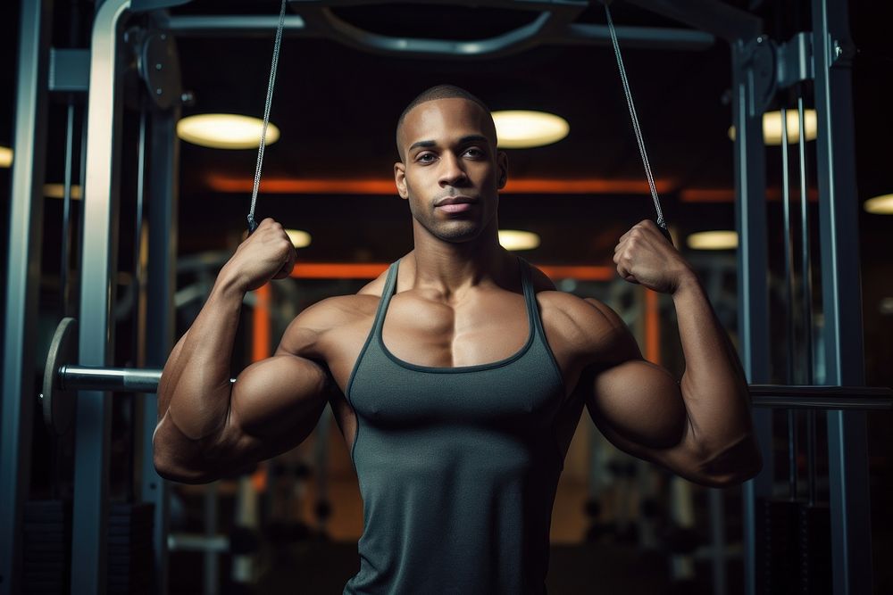 Sports gym adult man. AI | Premium Photo - rawpixel