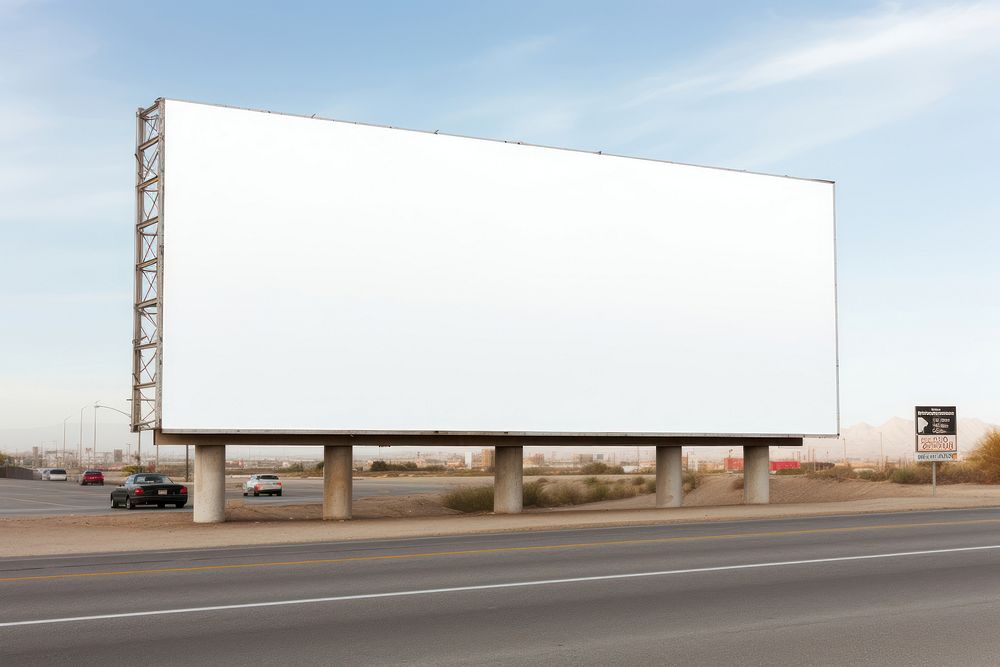 Billboard advertisement vehicle highway. AI generated Image by rawpixel.