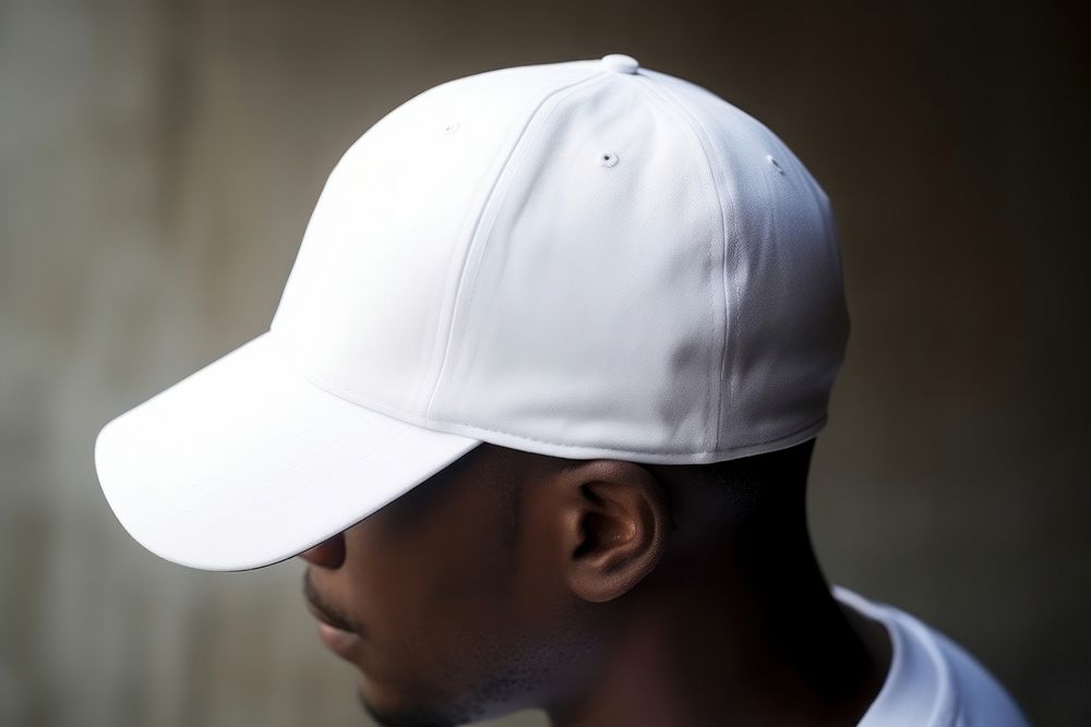 Adult white cap contemplation. AI generated Image by rawpixel.