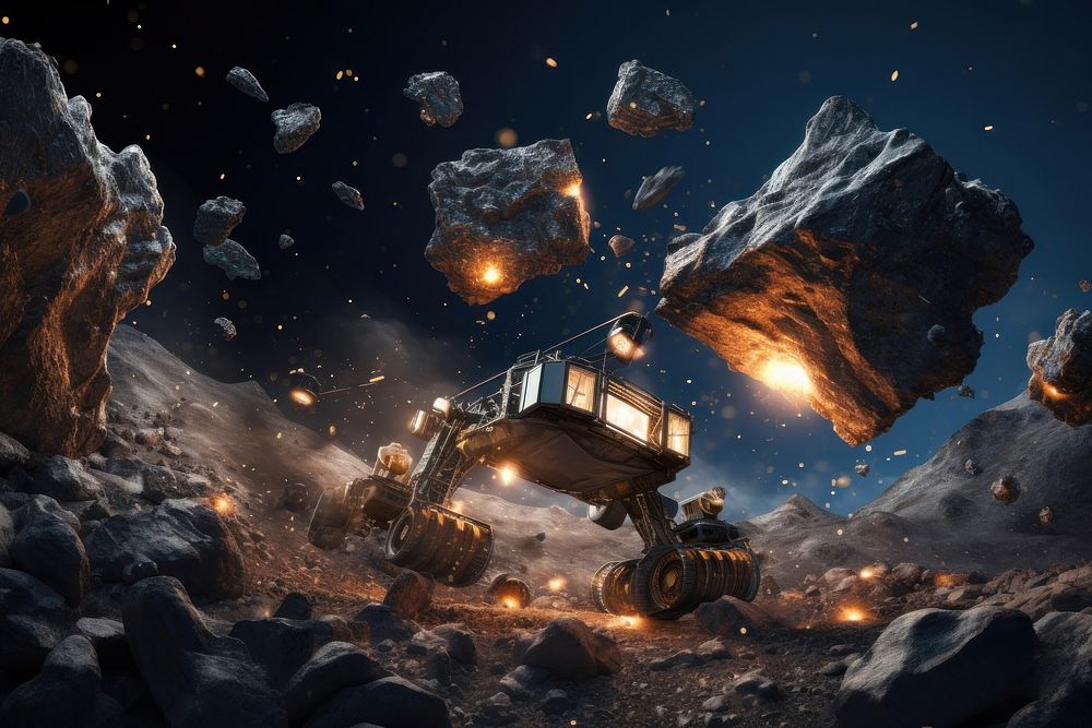 Space mining screenshot . AI generated Image by rawpixel.