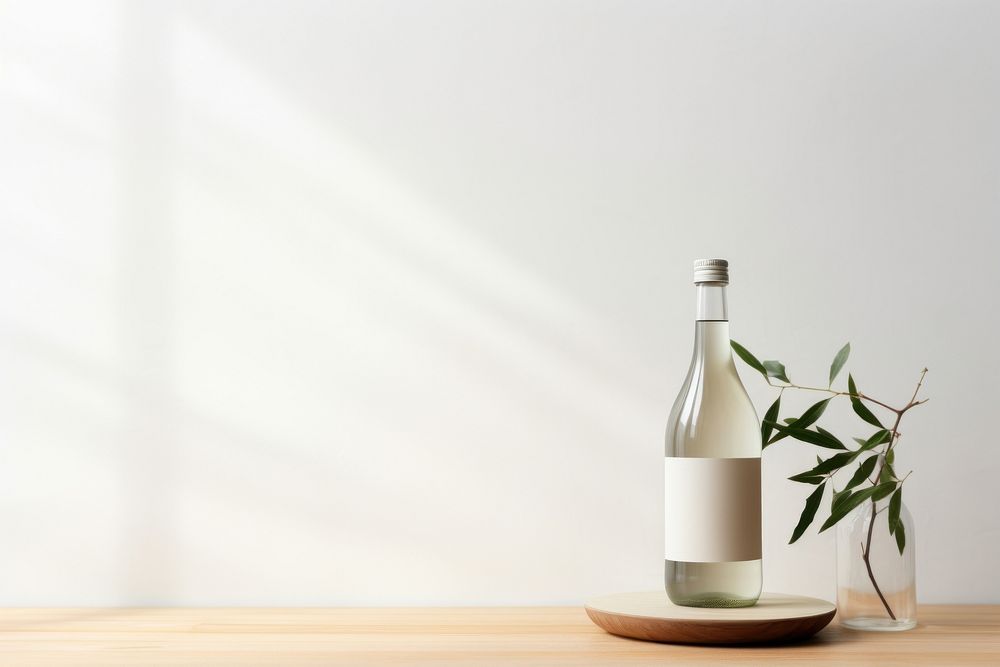 Bottle table drink plant. AI generated Image by rawpixel.