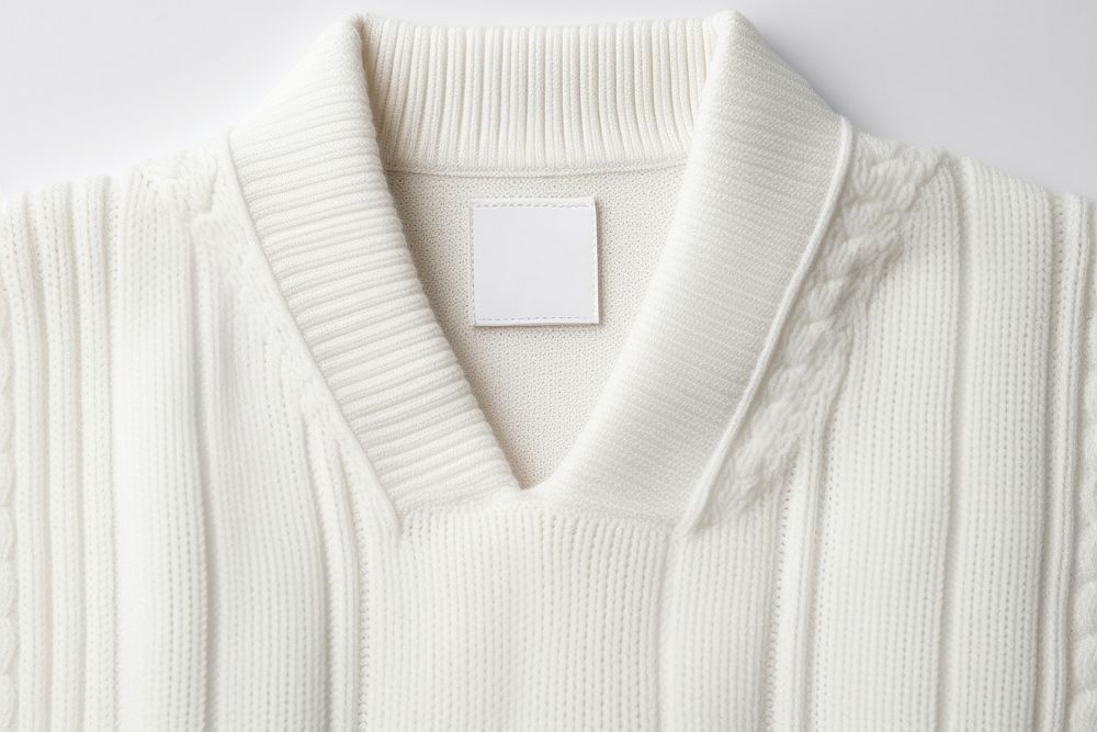 Sweater clothing white outerwear. 