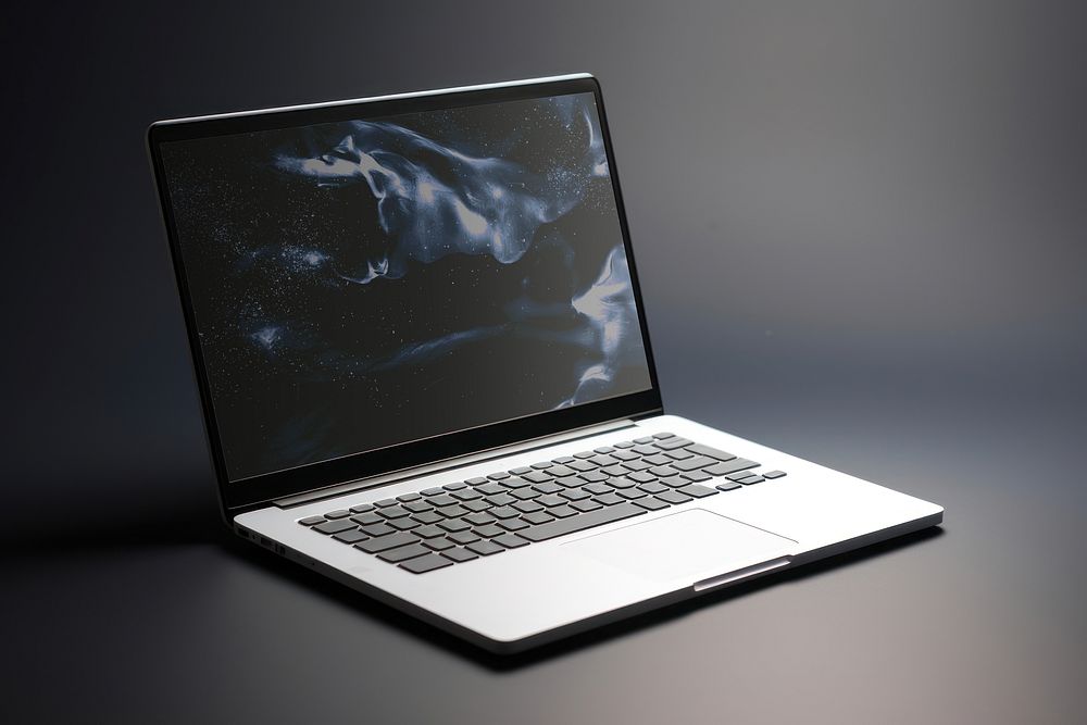 Black computer laptop, design resource