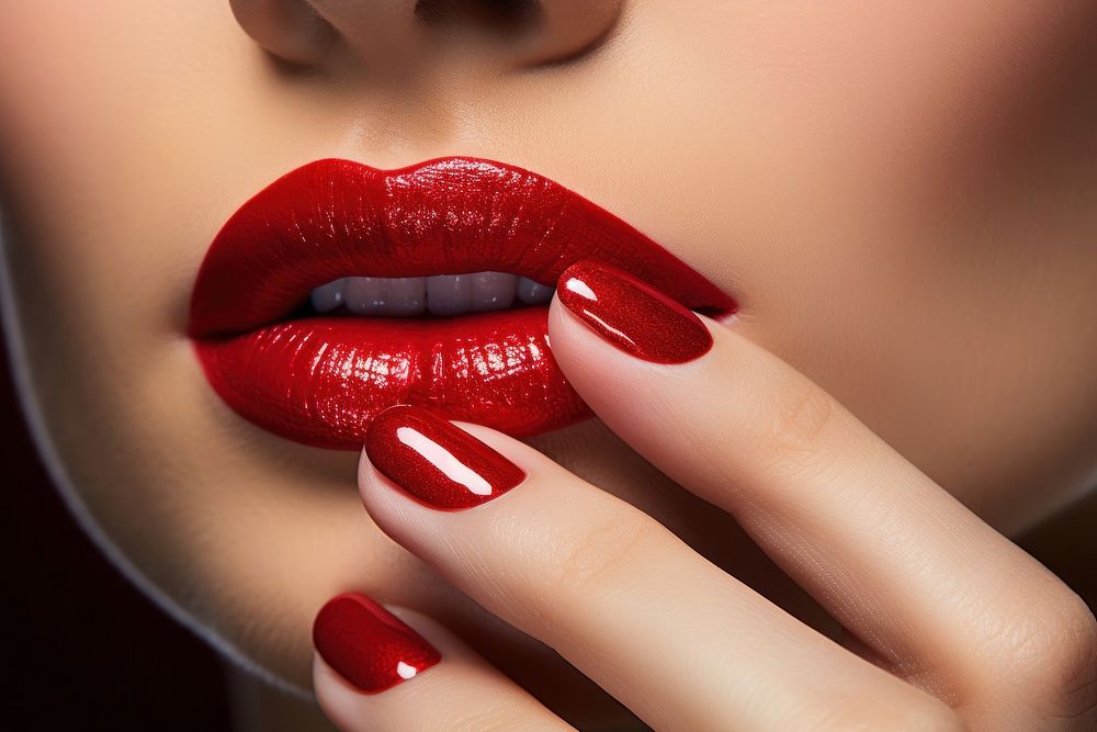 Cosmetics nail lipstick fashion. AI generated Image by rawpixel.