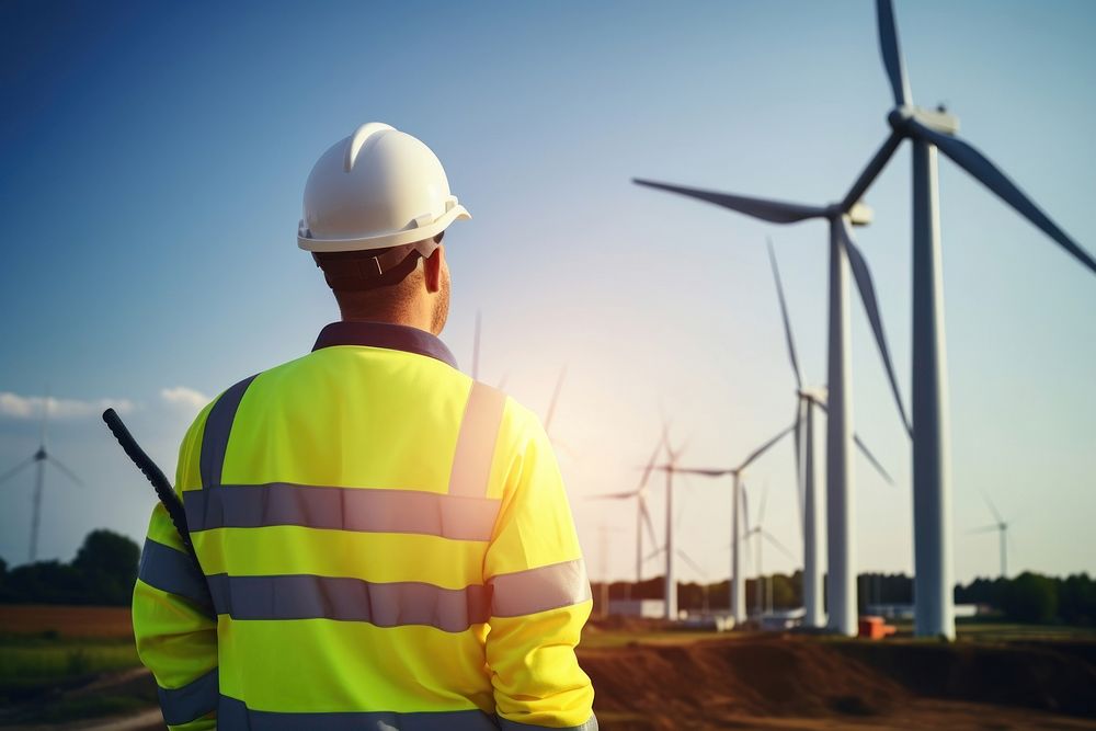 Turbine machine hardhat helmet. 