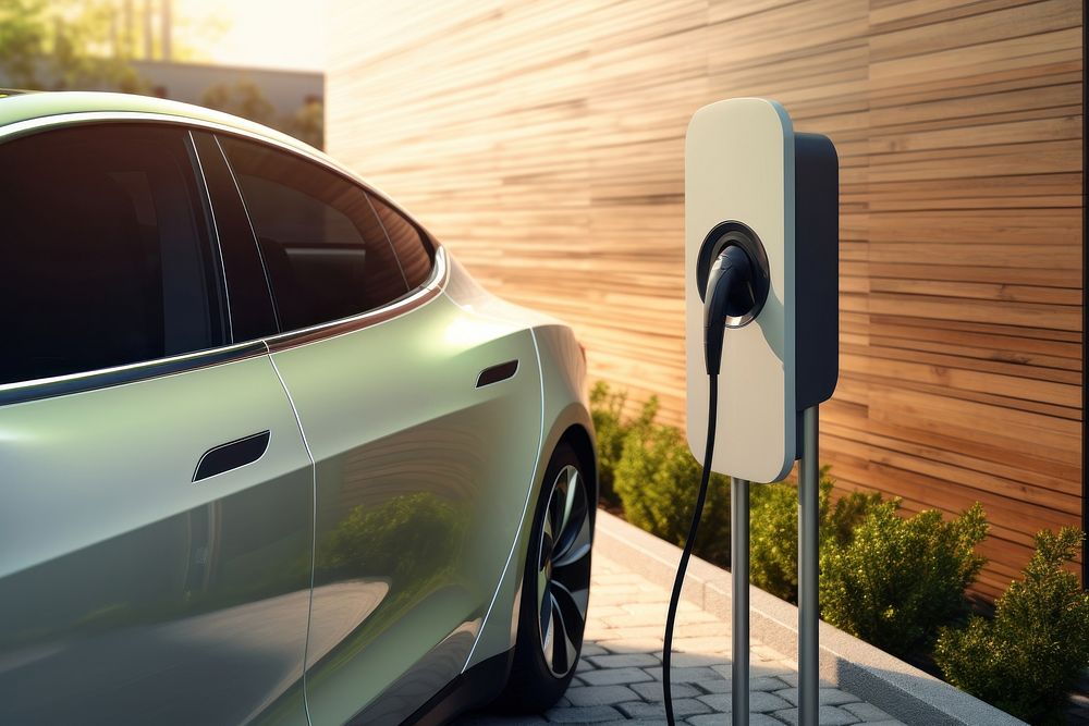 EV car charging. AI generated Image by rawpixel.