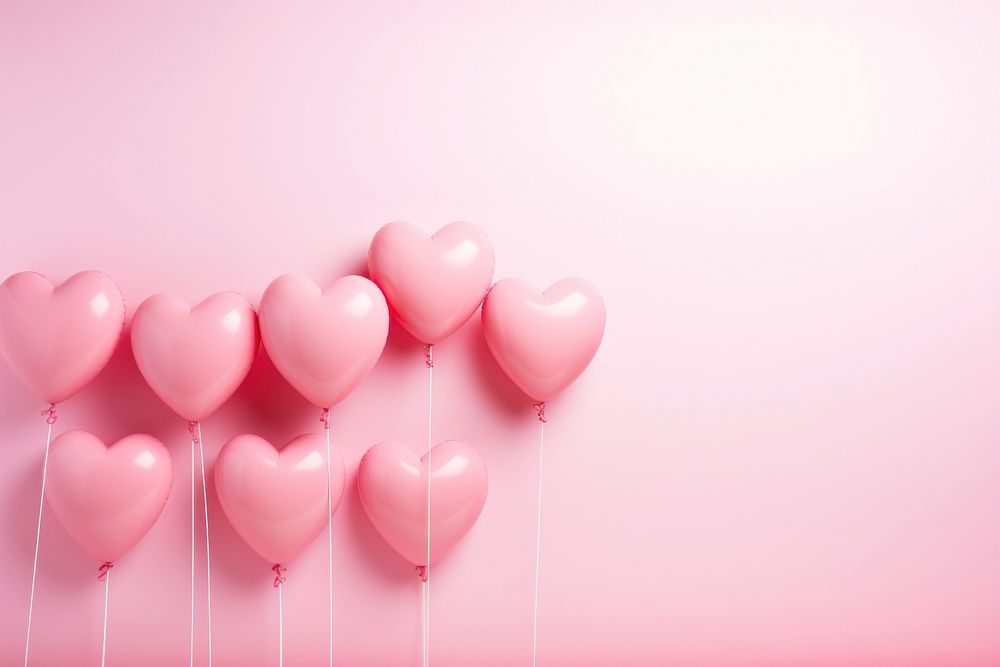 Balloon backgrounds heart pink. AI generated Image by rawpixel.