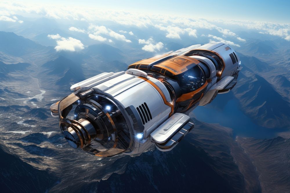 Vehicle space airplane aircraft. AI generated Image by rawpixel.