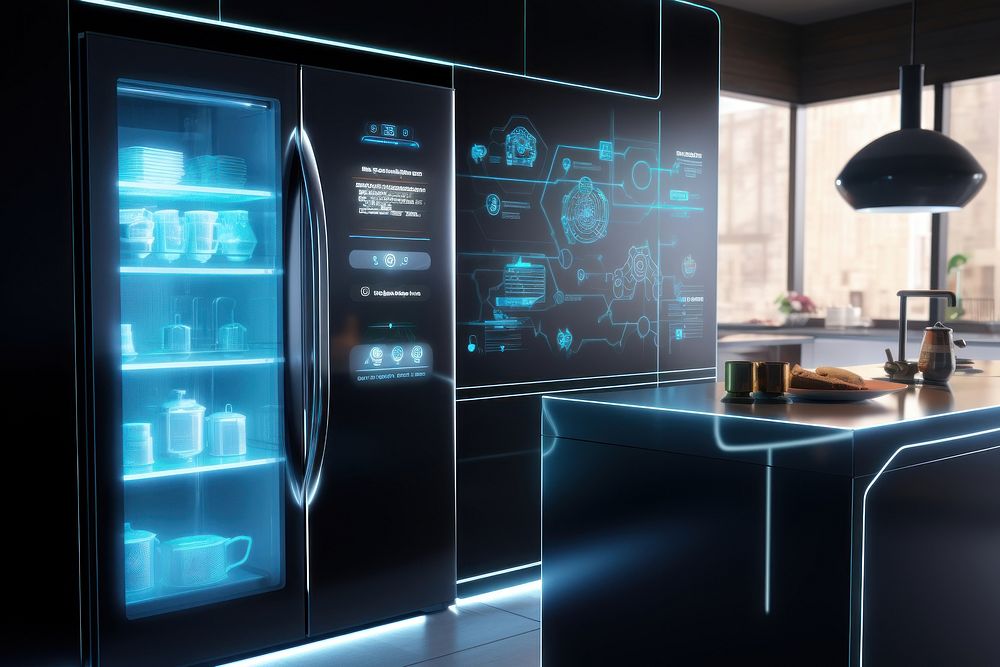 Appliance kitchen refrigerator technology. AI generated Image by rawpixel.