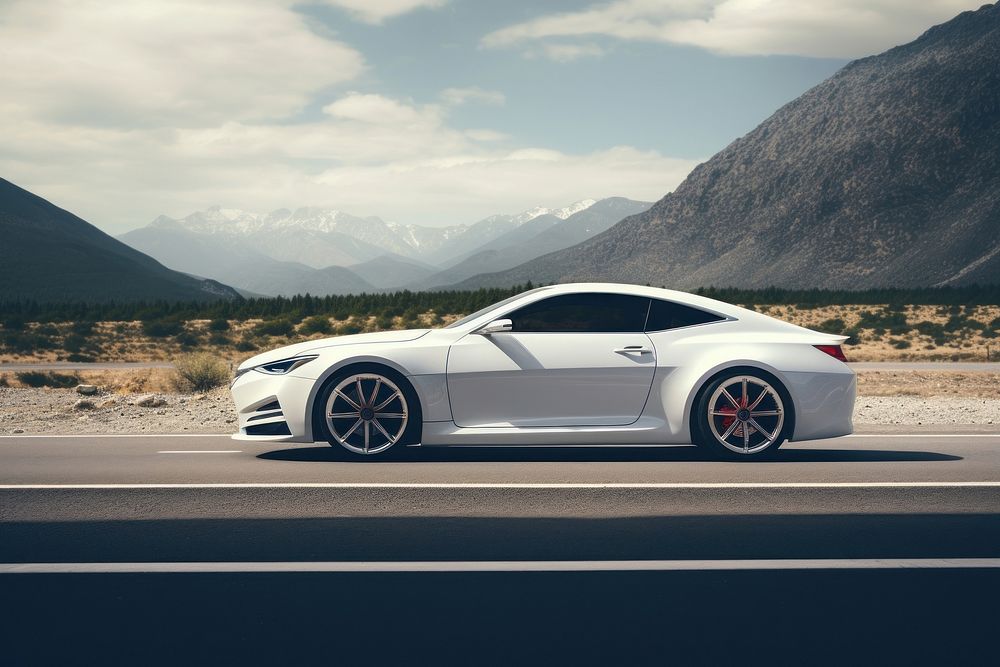 Vehicle wheel coupe road. AI generated Image by rawpixel.