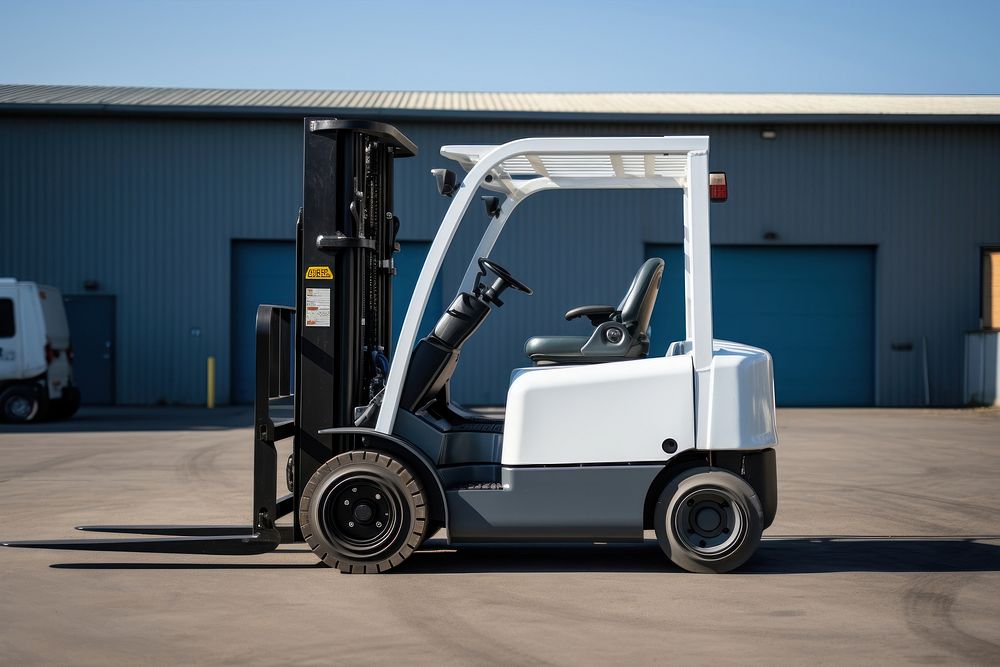 Forklift vehicle road car. AI generated Image by rawpixel.