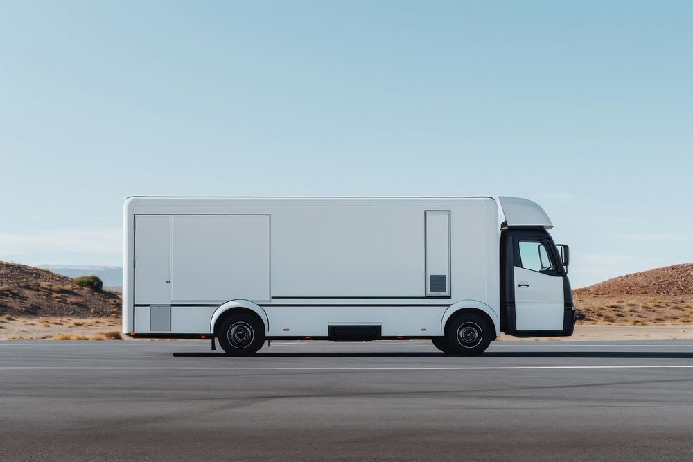Vehicle truck road van. AI generated Image by rawpixel.