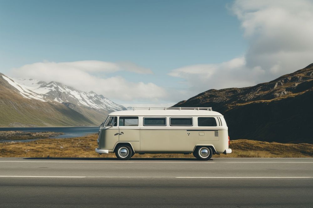 Vehicle bus road car. AI generated Image by rawpixel.