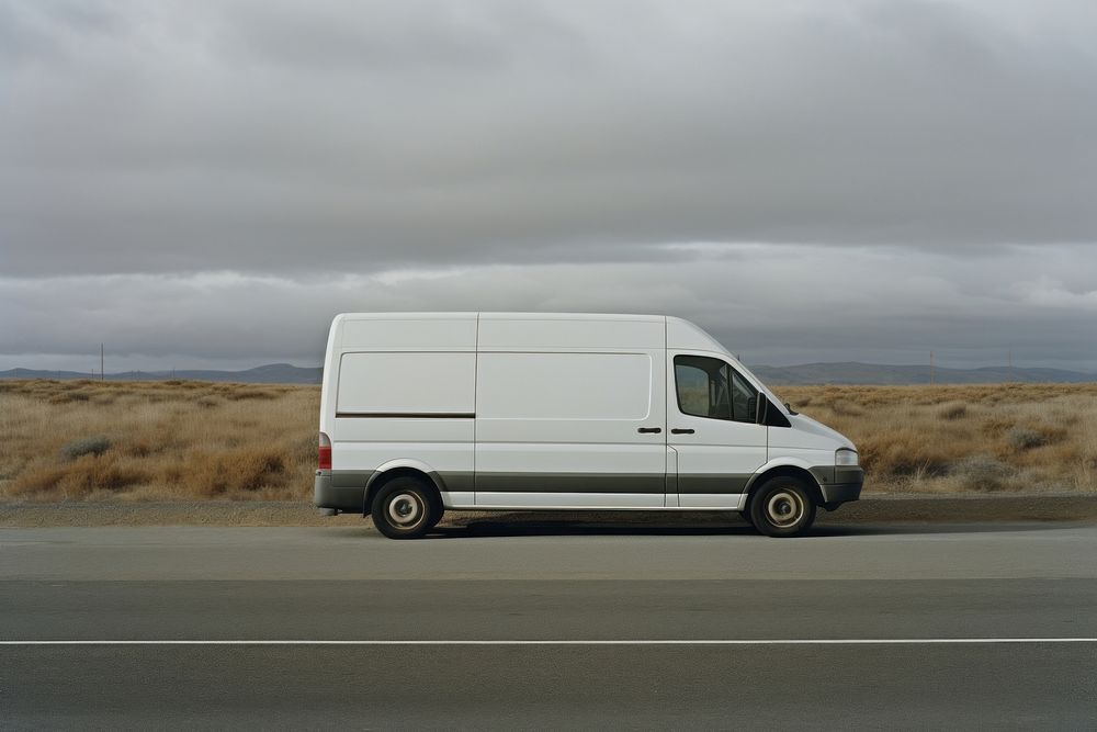 Vehicle van road transportation. AI generated Image by rawpixel.