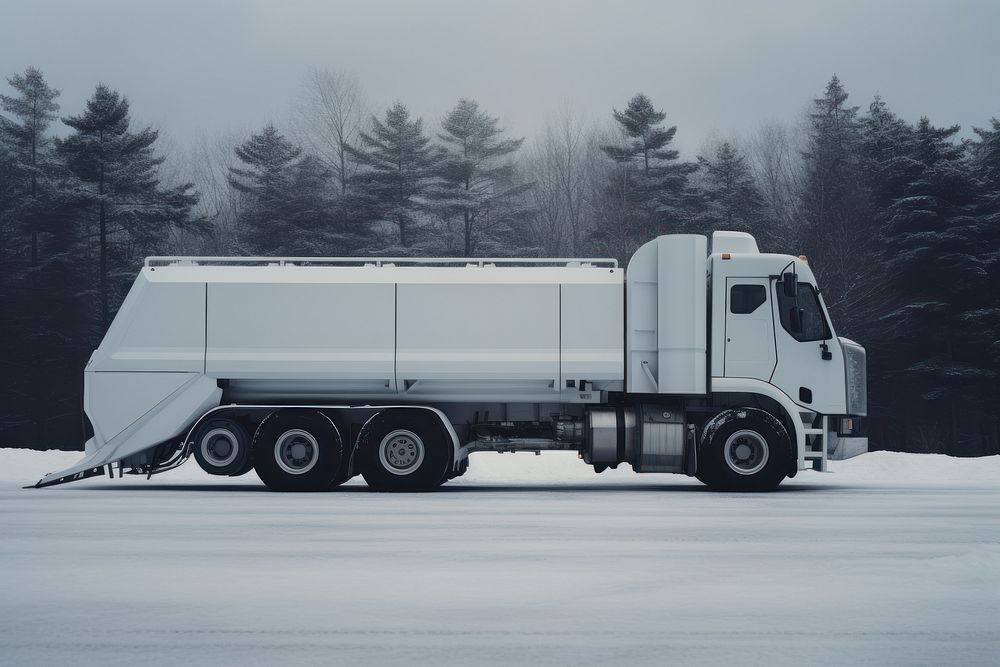 Vehicle truck snow road. AI generated Image by rawpixel.