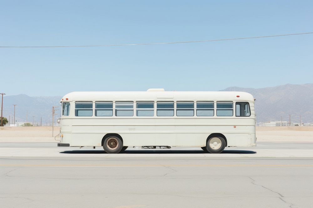 Vehicle bus road transportation. AI generated Image by rawpixel.