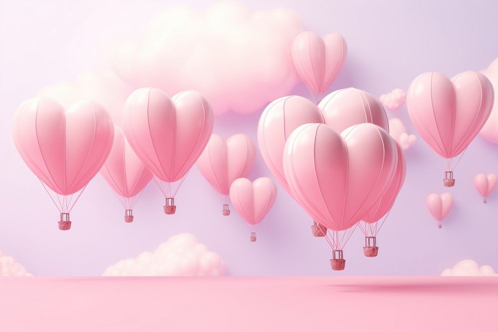 Balloon backgrounds aircraft pink. AI generated Image by rawpixel.