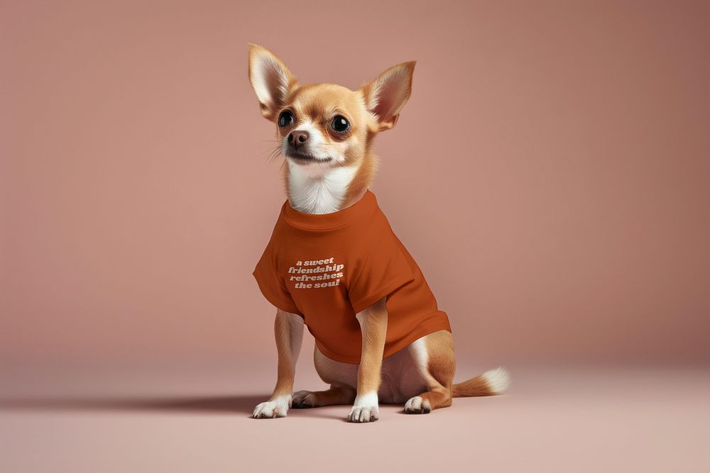 Dog t-shirt mockup, pet outfit psd