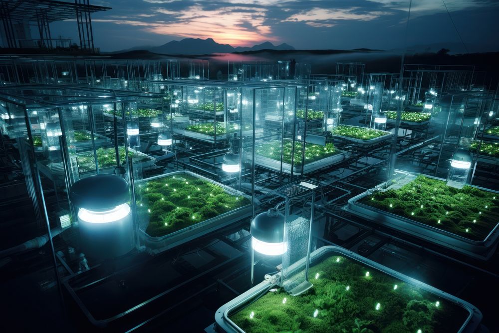Agriculture technology light plant. AI generated Image by rawpixel.